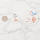 Confettis Ours Bébé, Ballons Bleus, Premier anniversaire (Derrière)