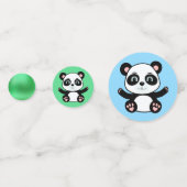 Confettis Ours de panda mignon sur multicolore (Devant)
