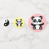 Confettis Ours de panda mignon sur multicolore (Derrière)