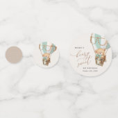 Confettis Ours en peluche, Ballon à air chaud vert, premier  (Devant)