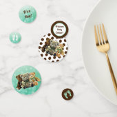 Confettis Ours en peluche vert et Brown (Groupe)