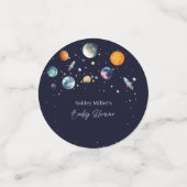 Confettis Over The Moon Boy Baby Shower Space Galaxy (Petit recto)