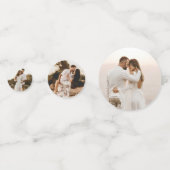 Confettis Palmier à monogramme Photos Mariage sur la plage C (Devant)