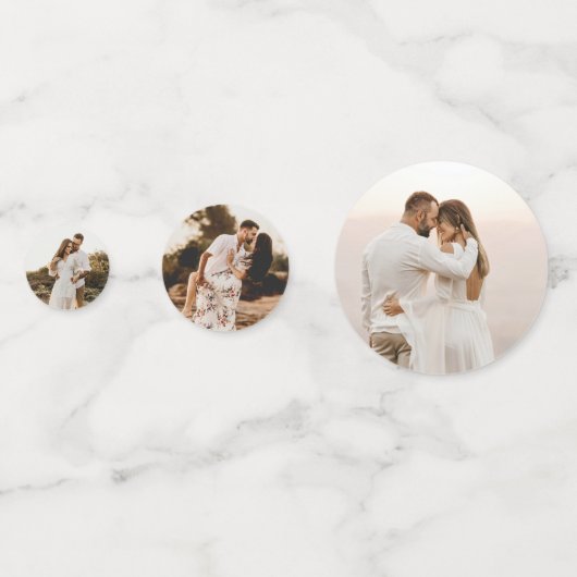 Confettis Palmier à monogramme Photos Mariage sur la plage C (Devant)