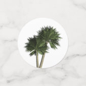Confettis Palmiers Tropicaux Décoration de Table Élégante Bl (Petit recto)