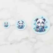 Confettis Panda Boire Bleu Boba Bubble Thé fête d'anniversai (Devant)