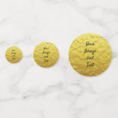 Confettis Papier doré de luxe personnalisé (Derrière)