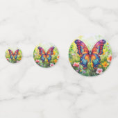 Confettis Papillon Bleu Orange ailes (Devant)