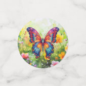 Confettis Papillon Bleu Orange ailes (Petit recto)