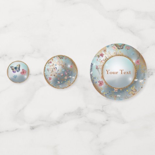 Confettis Papillon bleu perle (Derrière)