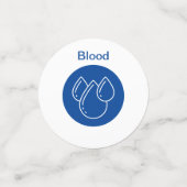 Confettis Pâque Seder Les 10 Plagues Bleu et Blanc (Petit recto)