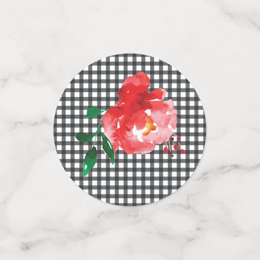 Confettis Parle Derby à moi Rose sur Gingham (Petit recto)