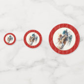 Confettis Parlez Derby à moi Racehores et Jockeys Red (Devant)