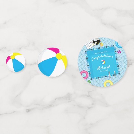 Confettis Parti de la fête du pool (Devant)