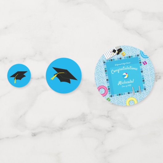 Confettis Parti de la fête du pool (Derrière)