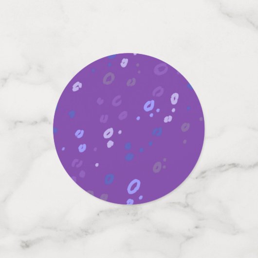 Confettis Parti Empreinte de léopard pourpre (Petit recto)