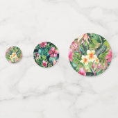 Confettis Parti hawaïen Feuille de la flore tropicale (Devant)