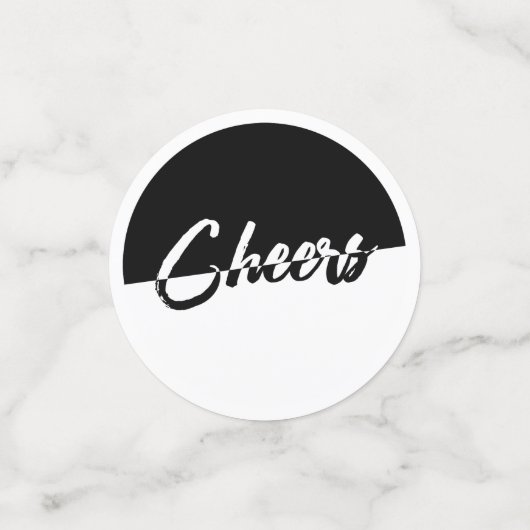 Confettis Parti noir et blanc chic (Petit recto)