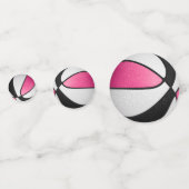 Confettis partie de basket-ball noir rose (Devant)