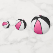 Confettis partie de basket-ball noir rose (Derrière)