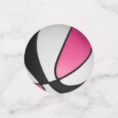 Confettis partie de basket-ball noir rose (Petit recto)