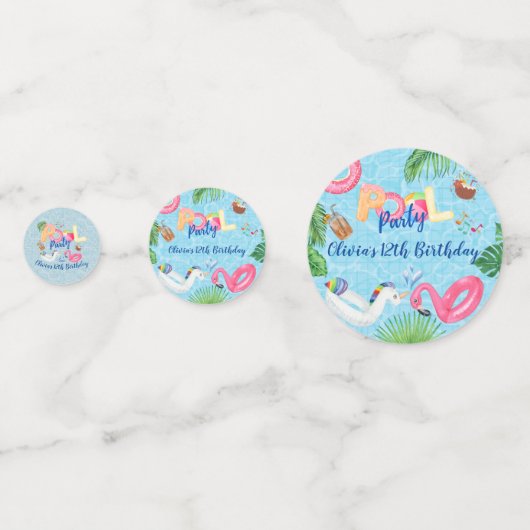 Confettis Partie du pool (Derrière)