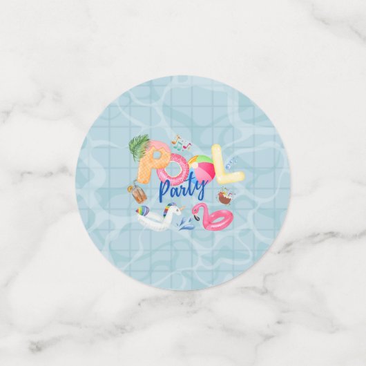 Confettis Partie du pool (Petit recto)