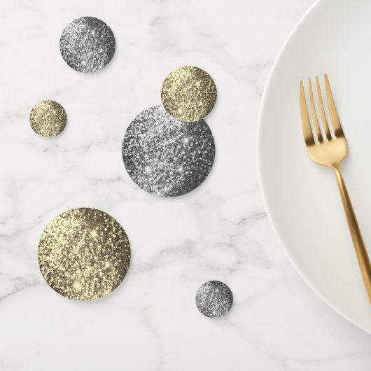 Confettis Parties scintillant argent et or (Groupe)