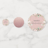 Confettis Parties scintillant d'aquarelle florale Rose bleu  (Devant)