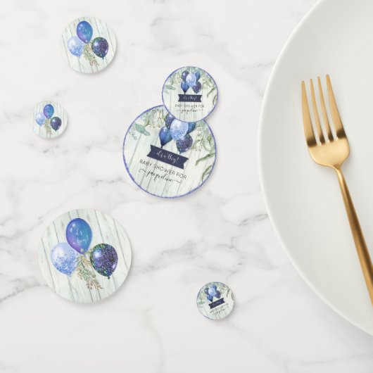 Confettis Parties scintillant de la Marine Ballons Eucalyptu (Groupe)