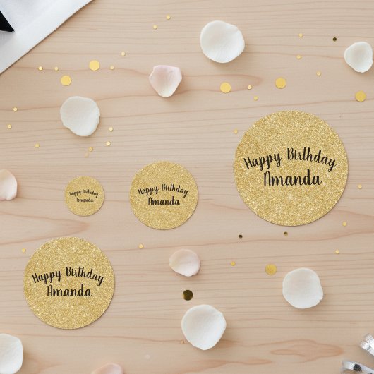 Confettis Parties scintillant d'or étincelle joyeuse Anniver