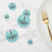 Confettis Parties scintillant en argent et lustre à arc blan (Groupe)