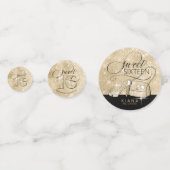 Confettis Parties scintillant et brillant doux 16 Mix noir/o (Devant)