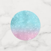 Confettis Parties scintillant et brillant Quinceanera Turquo (Petit recto)