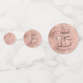 Confettis Parties scintillant et Shine Quinceanera Rose Gold (Devant)