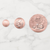 Confettis Parties scintillant et Shine Quinceanera Rose Gold (Derrière)