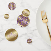 Confettis Parties scintillant Gold Tiara et Amethyst Hearts (Groupe)