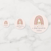 Confettis Parties scintillant moderne Rainbow Blush Gold Bab (Derrière)