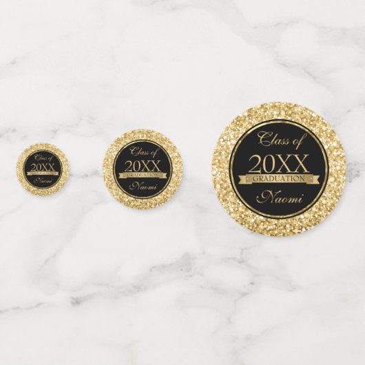 Confettis Parties scintillant Or Et Étincelles Blanches (Derrière)