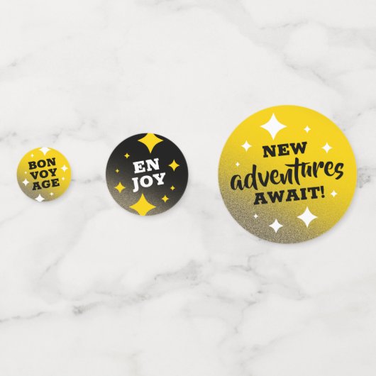 Confettis Parties scintillant Or étoiles joyeuse retraite No (Derrière)