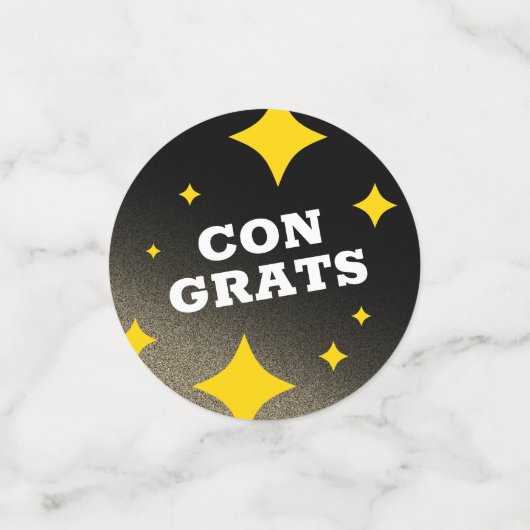 Confettis Parties scintillant Or étoiles joyeuse retraite No (Petit recto)