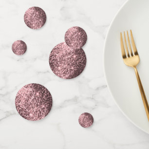 Confettis Parties scintillant or rose