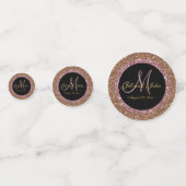 Confettis Parties scintillant Rose Gold Champagne Mariage Mo (Derrière)