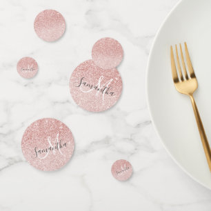 Confettis Parties scintillant rose moderne étincelles Nom pe