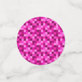 Confettis Party Pink Pixels Confetti, Pixelated Pattern (Petit recto)