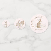 Confettis Pastel Aquarelle Bunny de Pâques Chasse aux oeufs  (Devant)