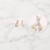 Confettis Pastel Aquarelle Bunny de Pâques Chasse aux oeufs  (Derrière)