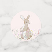 Confettis Pastel Aquarelle Bunny de Pâques Chasse aux oeufs  (Petit recto)