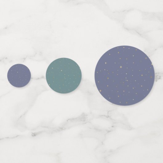 Confettis Pastel Celestial Gold Moon Enregistrer La Date (Derrière)