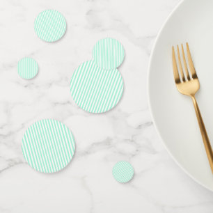 Confettis Pastel Mint Green Stripes Été Gratté
